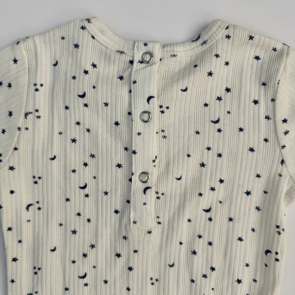 Kate Quinn Ribbed Ruffle Bodysuit – Moon & Stars Print, Ivory, 18–24M | NWT - Picture 5 of 5